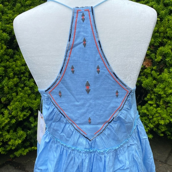 Gorgeous Embroidered Baby Blue Flowy Top***Small - Picture 8 of 14